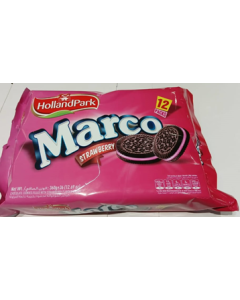 Galletas Marco con Crema de Fresa Estuche 12 Paq x30g HollandPark