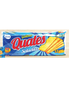 Galletas Saladitas Paquete 12 Sobres x 25G Quates